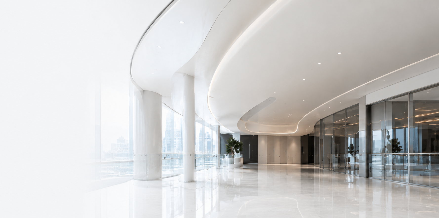 modern white building interior