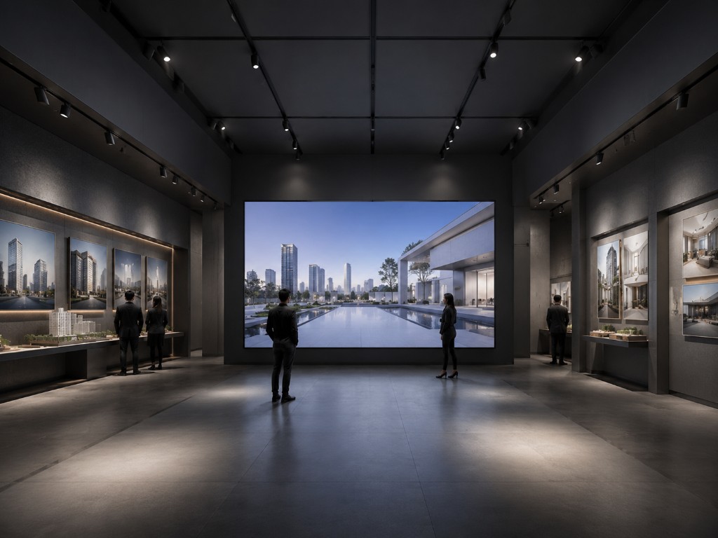 沉浸式展廳：大型建築視覺與模型展示空間