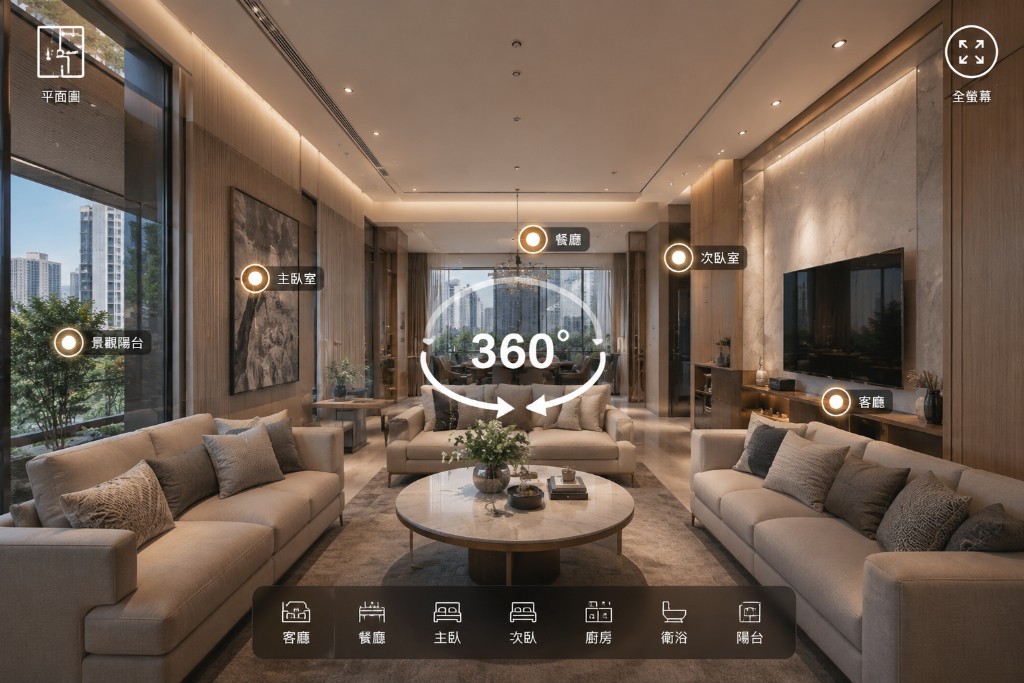 360 度環景與空間熱點標籤導覽