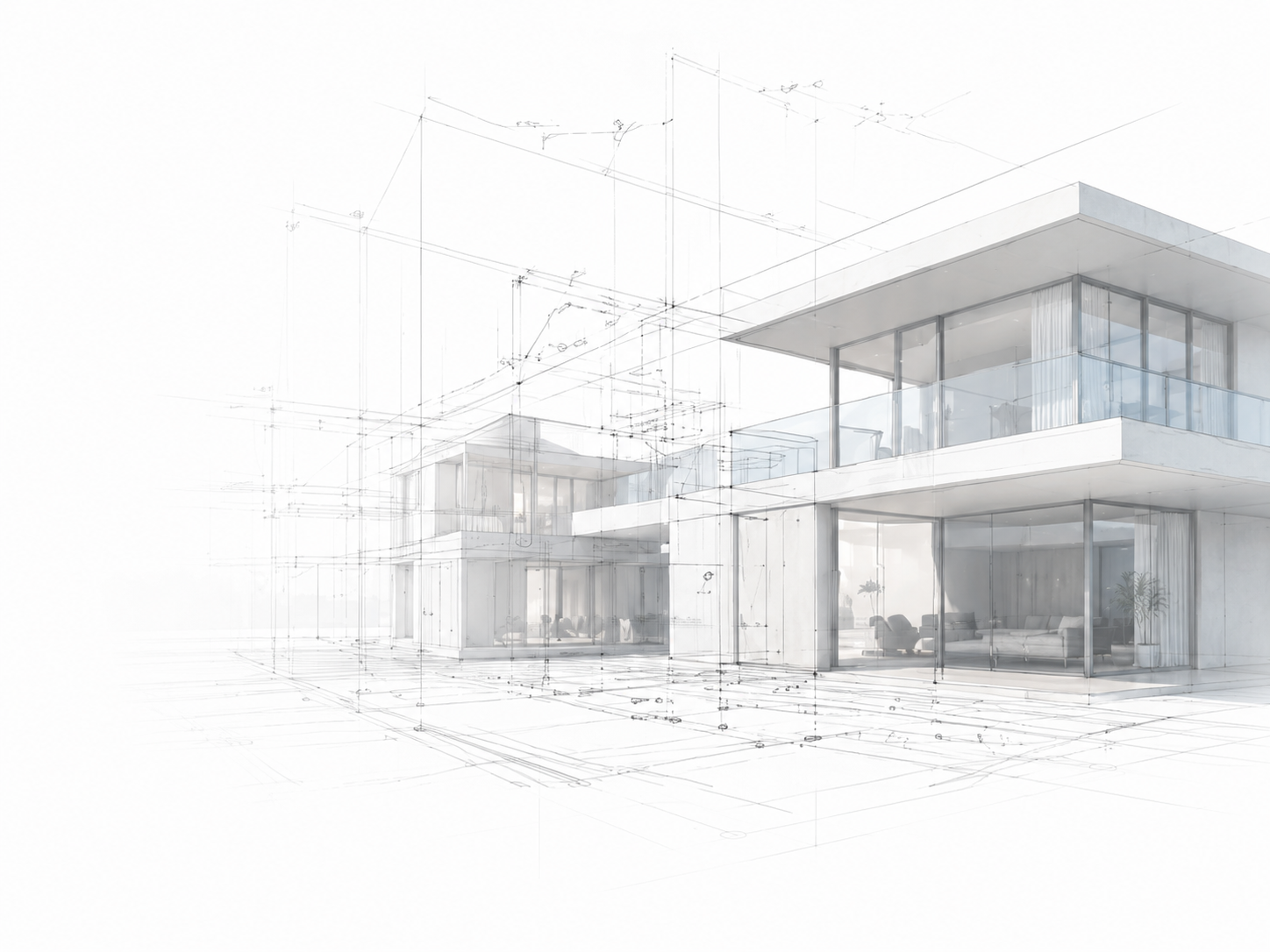 architectural wireframe rendering